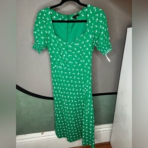 Green Midi Floral Dress